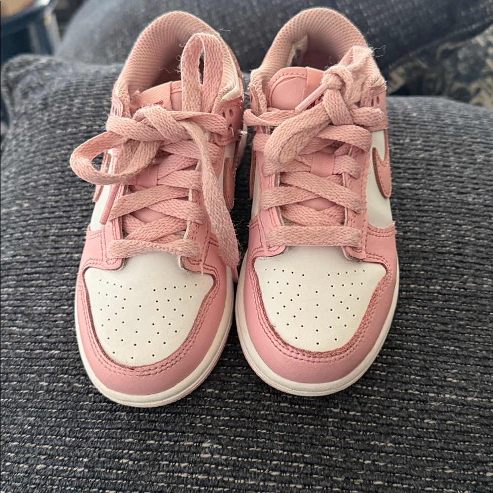 Nike Dunk Low Kids' Pink and White Sneakers